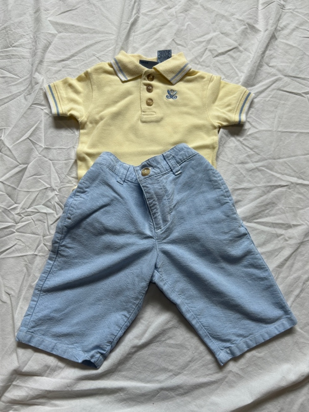 2 Piece Pique Polo w/linen like pants Golf Outfit